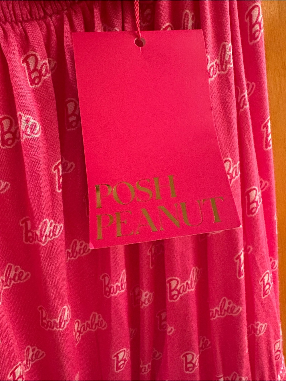 Posh Peanut Bright Pink Printed Dress with Barbie Logo - Picture 2 of 4